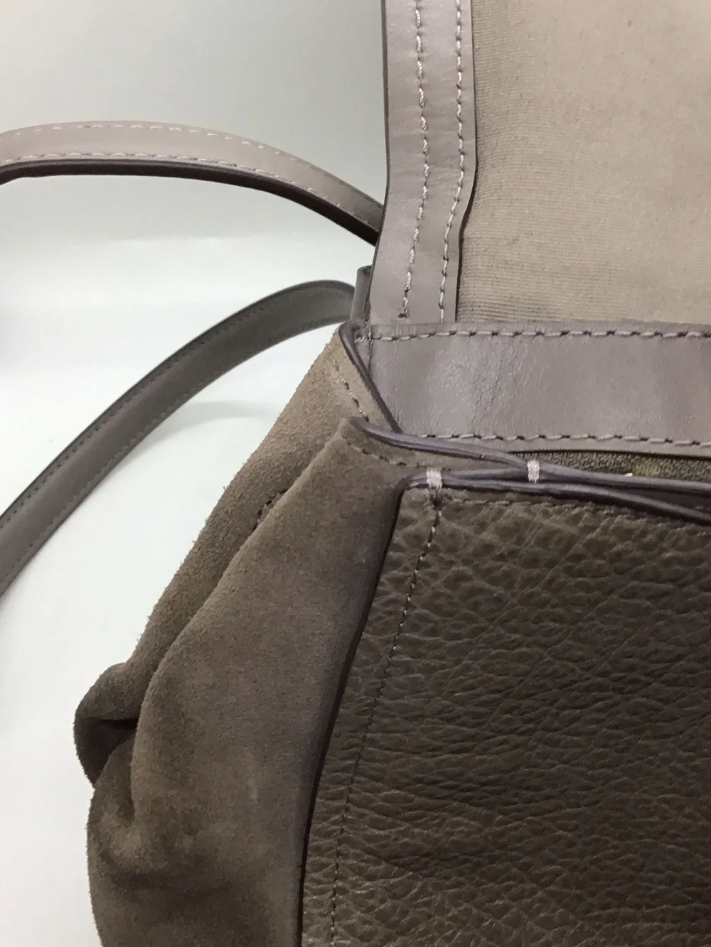 Coach Taupe Shoulder Bag with Gold Hardware